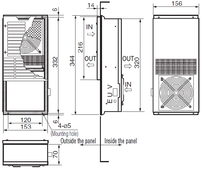 ENH-110L(R)-200 Dimensions