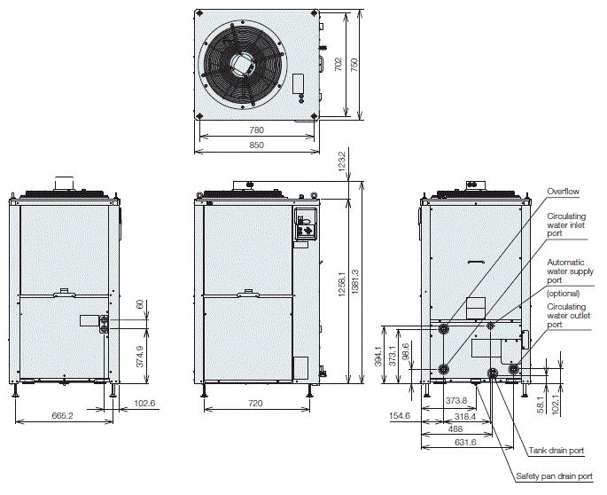 PCU-SL10000 Dimensions
