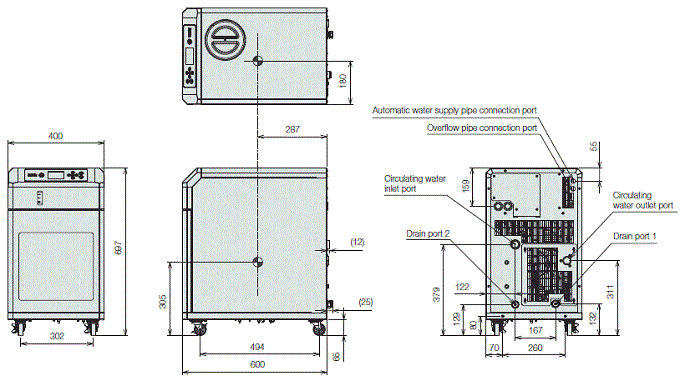 PCU-NE2500 outline drawing