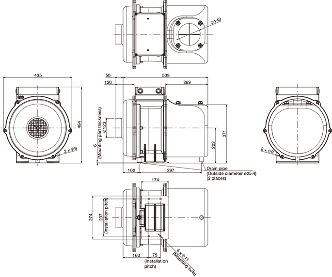 GME-S750-Pro Dimensions