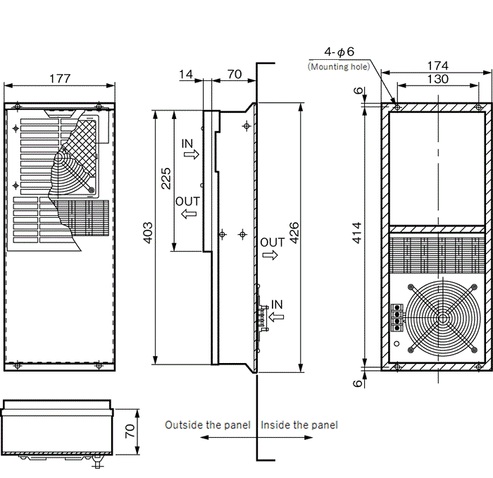 ENH-115L(R)-O-200 Dimensions