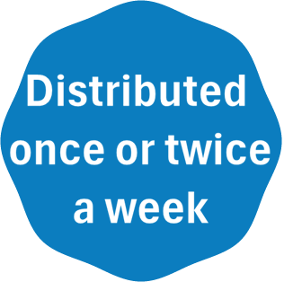 Delivered 1-2 times a week