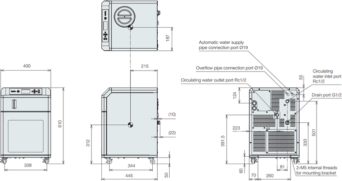 PCU-NE1500 Dimensions