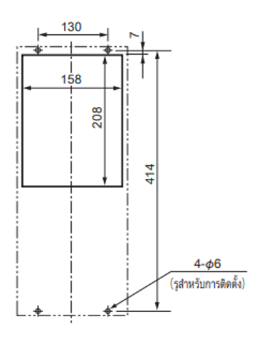 แบบการติดตั้ง ENH-115L(R)-220 (ตัดแผงมาตรฐาน)