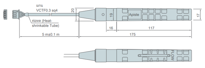 ขนาดภายนอกของเซ็นเซอร์ PAU-A920S-HC