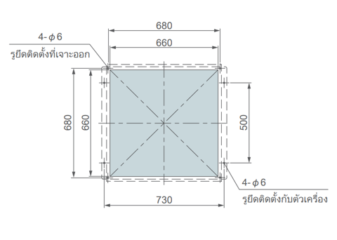 แผนผังการติดตั้ง PAU-A14FFU
