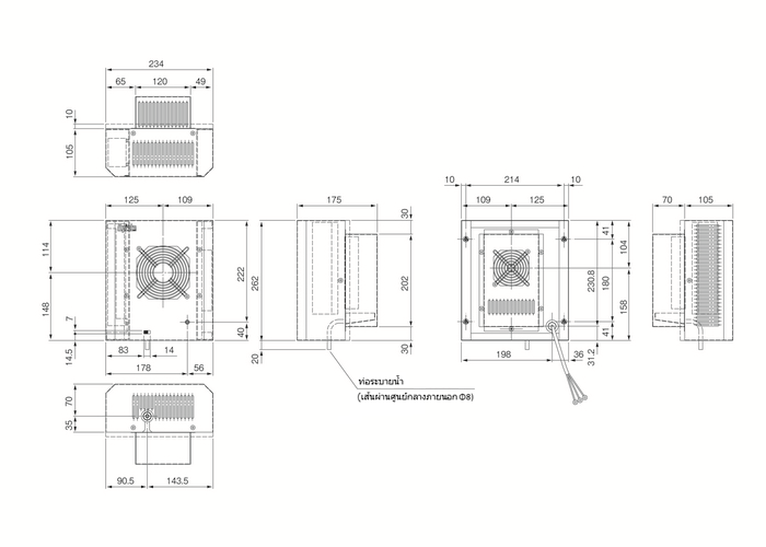 ขนาดภายนอก NRC-50AL