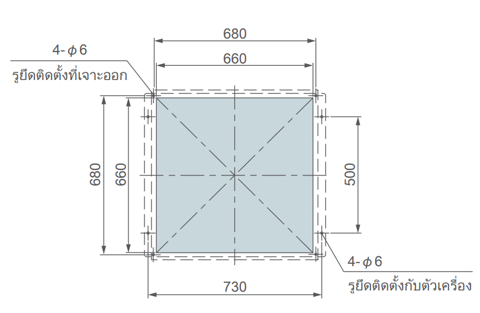 แผนผังการติดตั้ง PAU-A11FFU