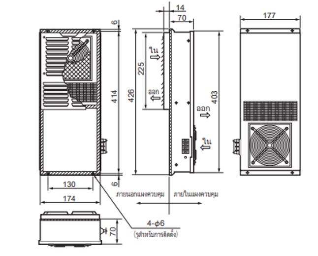 ENH-117L-230 ขนาด