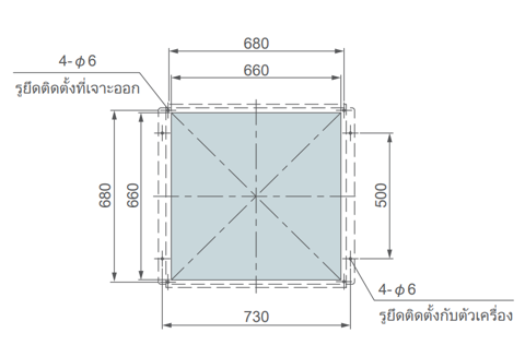 แผนผังการติดตั้ง PAU-A17FFU