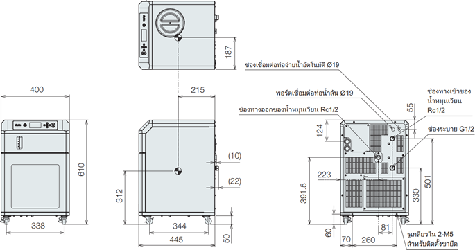 PCU-NE1500 ขนาด