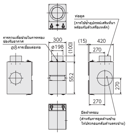 กล่องดูดควัน GDE-A2200
