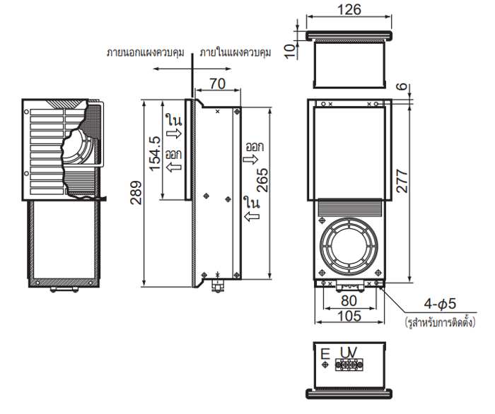 ENH-105L(R)-200 ขนาด