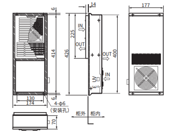 ENH-117L-230外部尺寸图