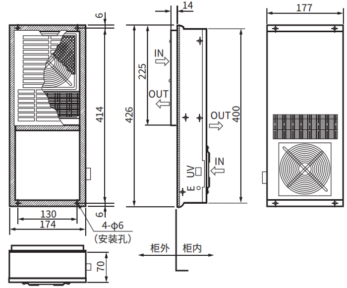 ENH-115L (R) -220外部尺寸图