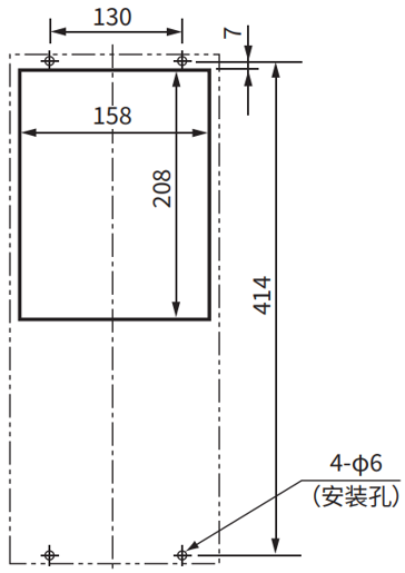 ENH-115L (R) -200安装加工图 (标准面板裁切)