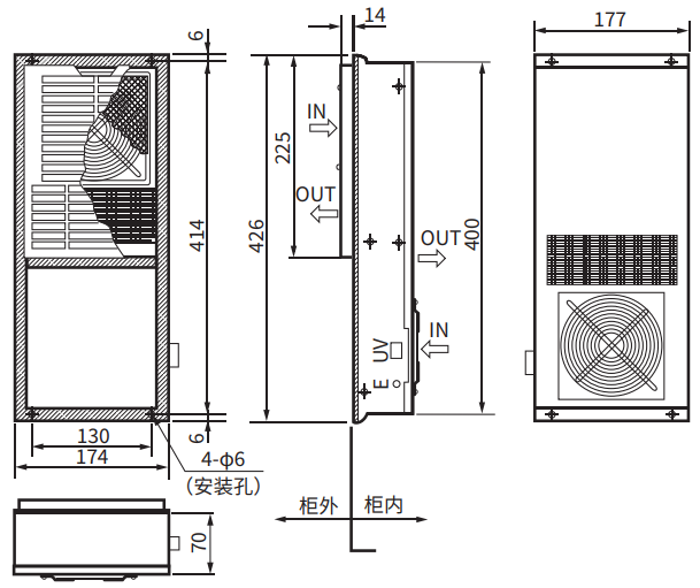 ENH-115L (R) -200外部尺寸图