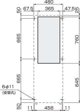 ENC-2800HL安装加工图