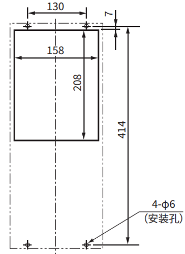 ENH-115L (R) -220安装加工图 (标准面板裁切)