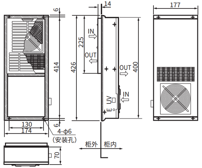 ENH-115L (R) -100外部尺寸图