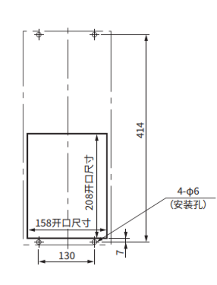 ENH-115L (R) -O-200安装流程图 (标准面板裁切)