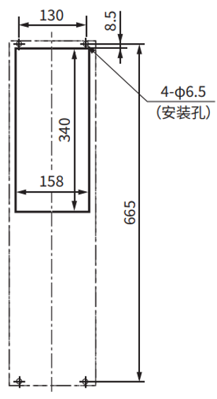 ENH-115S (R) -100安装加工图 (标准面板裁切)