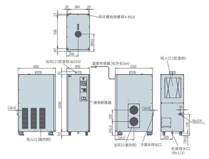 PAU-AZ1800SE外部尺寸图
