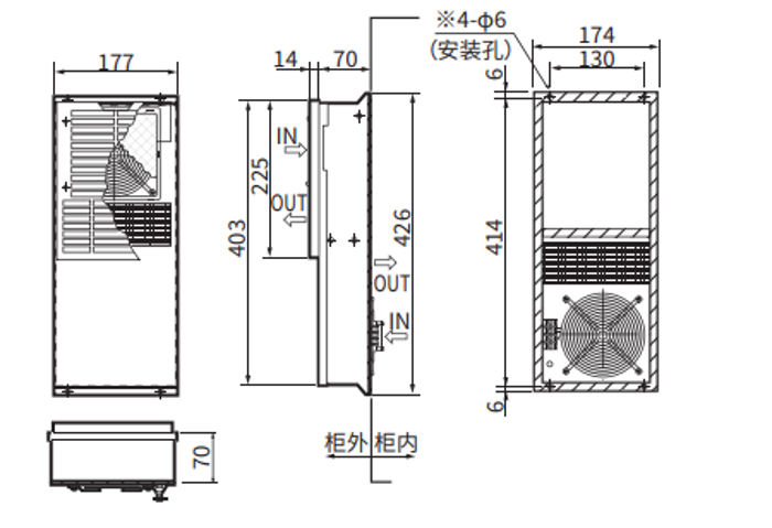 ENH-115L (R) -O-200尺寸视图
