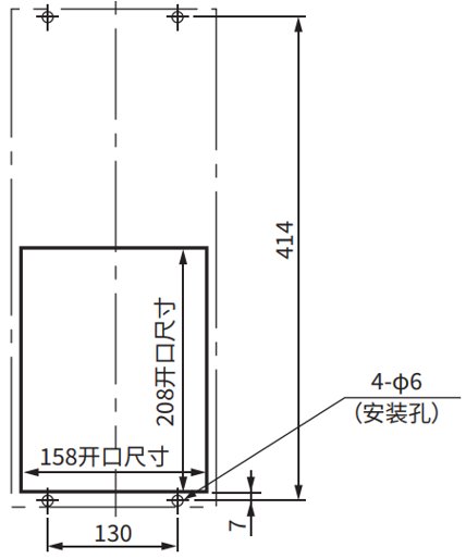 ENH-115L (R) -O-100安装流程图 (标准面板裁切)