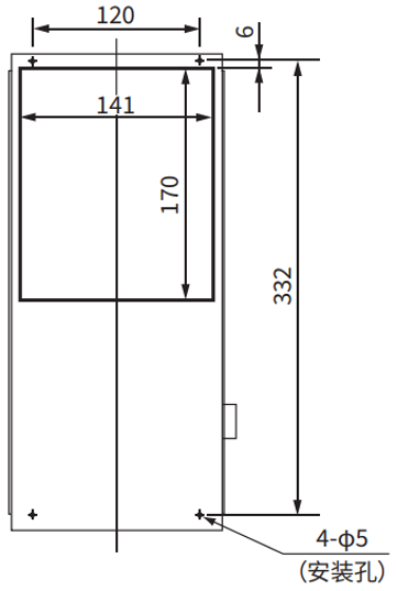 ENH-110L (R) -100安装加工图 (标准面板裁切)