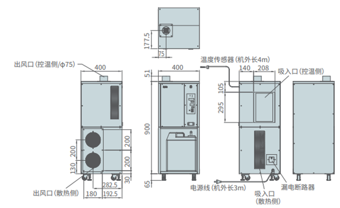PAU-AR800S外形尺寸图