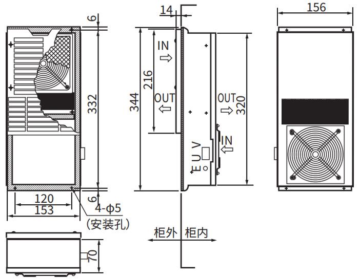 ENH-110L (R) -200外部尺寸图