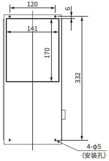 ENH-110L (R) -200安装加工图 (标准面板裁切)