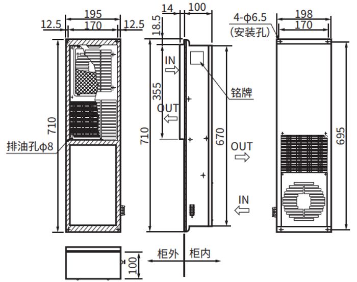 ENH-130L (R) -220外部尺寸图