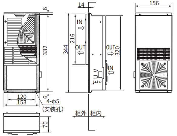 ENH-110L (R) -100外部尺寸图