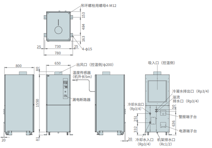 PAU-AZW8000SE外部尺寸图