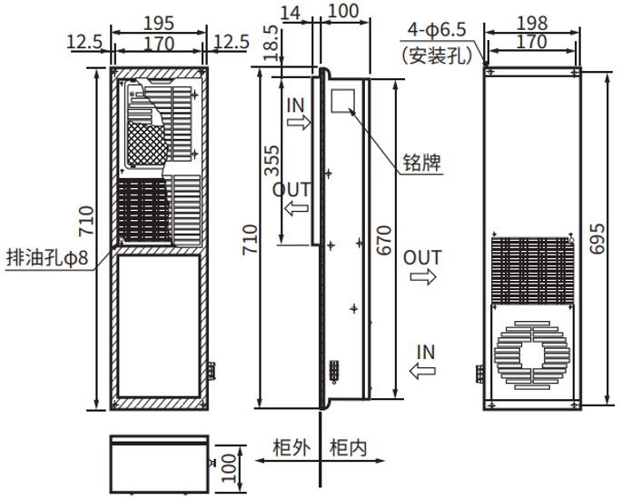 ENH-130L (R) -200外部尺寸图