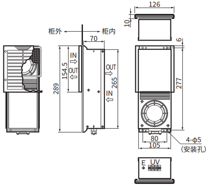 ENH-105L (R) -200外部尺寸图
