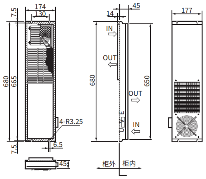 ENH-115S (R) -100外部尺寸图