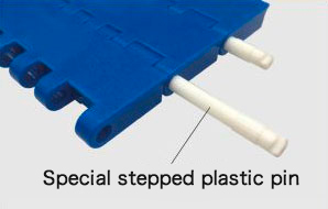 Special stepped plastic pin