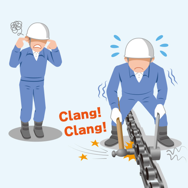 切継ぎ時のハンマー作業が危険