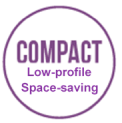 Low profile and space saving