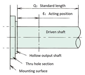 Hollow output shaft