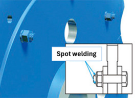 Spot welding installation