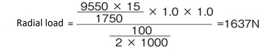 रेडियल लोड की जाँच