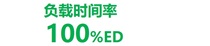 負荷時間率100%ED