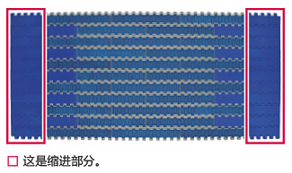 インデントを設けることでラバー部の摩耗を防止