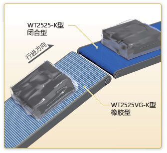 橡胶块倾斜输送
