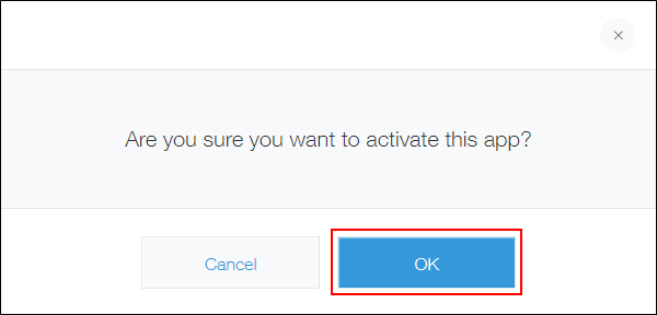 Screenshot: The "OK" button is highlighted