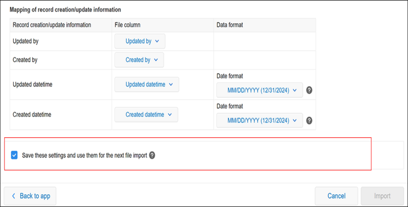 Screenshot: "Save these settings to be applied next time" is highlighted